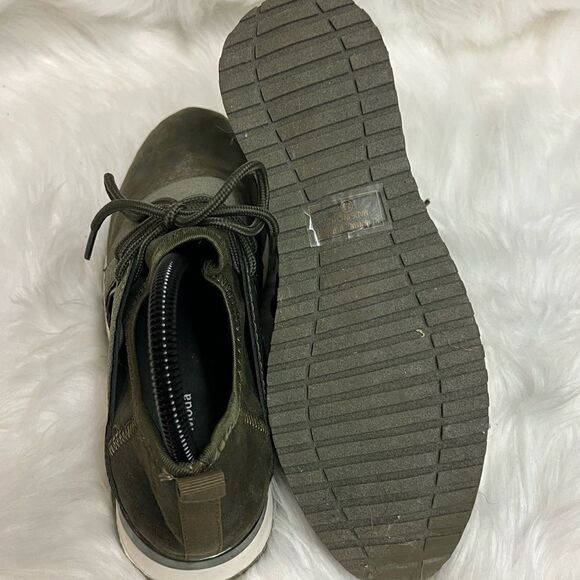 TopModa Green Leopard Print Sneakers Size 7.5 Bin 22 - Picture 5 of 12